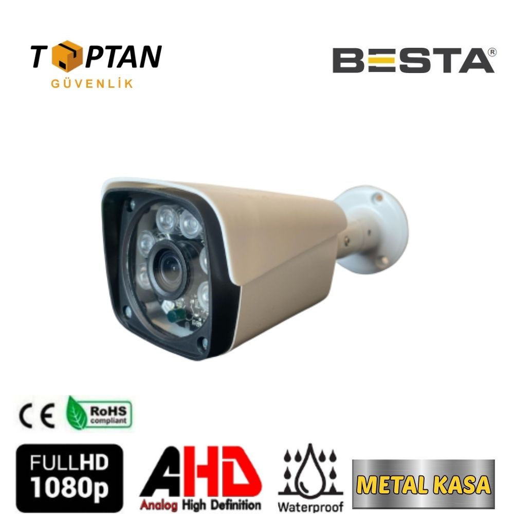 BESTA 5 MP SONY LENS 2 MP IR LED METAL KASA BULLET GÜVENLİK KAMERASI - BT-8036 görünüm