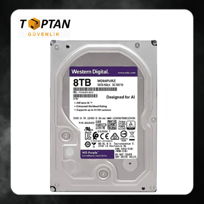 WD Purple 8 TB WD84PURZ 3.5" 5640 RPM SATA 3.0 HARDDİSK