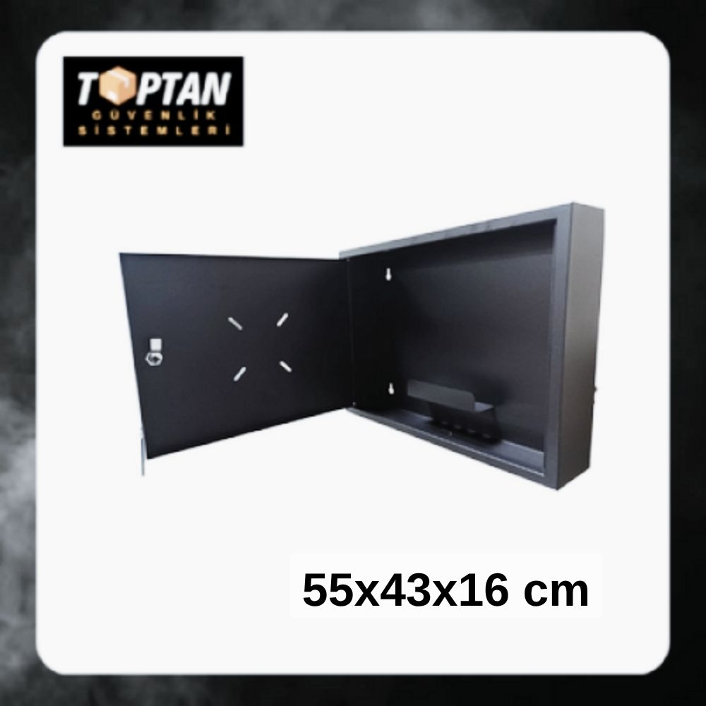 DVR - Monitör BOX 550X430X160 MM Metal Kasa Duvar Tipi Kabinet ST-455 görünüm