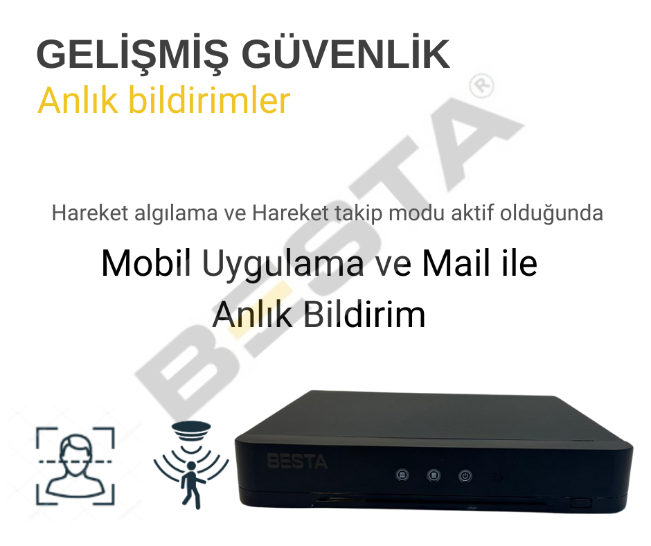 hareket algılama nvr kamera kayıt cihazı