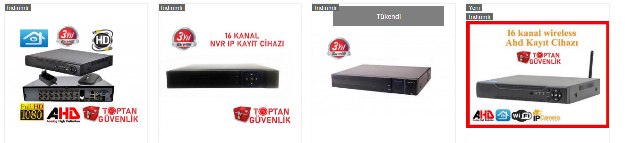 16 kamera kayıt cihazı