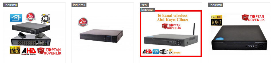 16 kanal ahd dvr kayıt cihazı