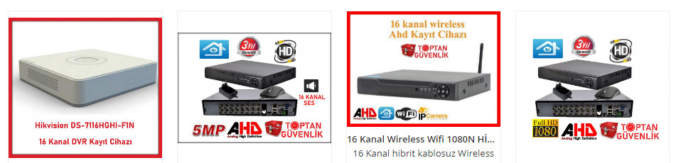 16 kanal ahd kayit cihazi