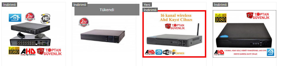 16 kanal ahd kayıt cihazı