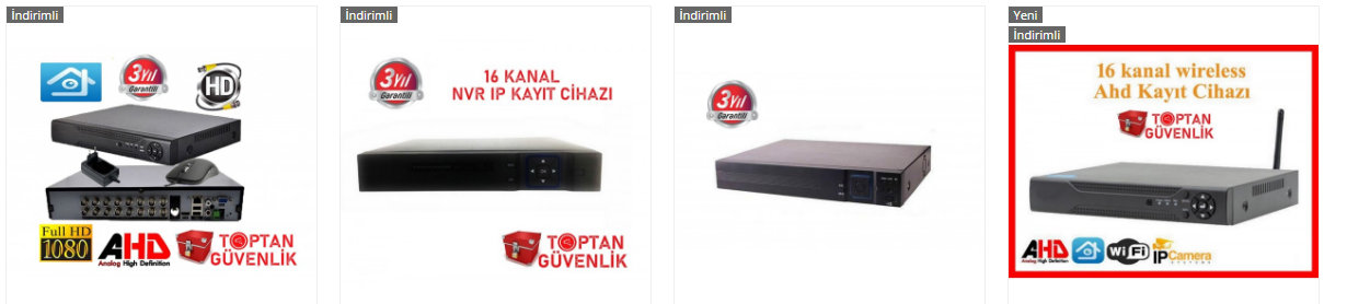 16 kanal kamera kayıt cihazı