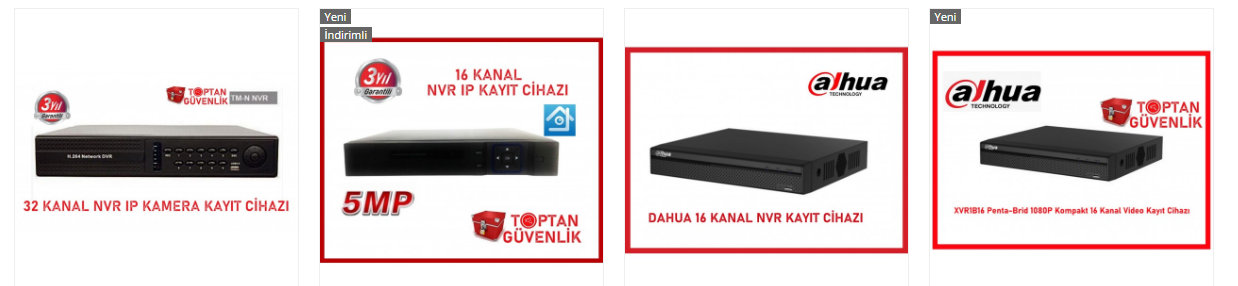 16 kanal nvr kayıt cihazı fiyatı