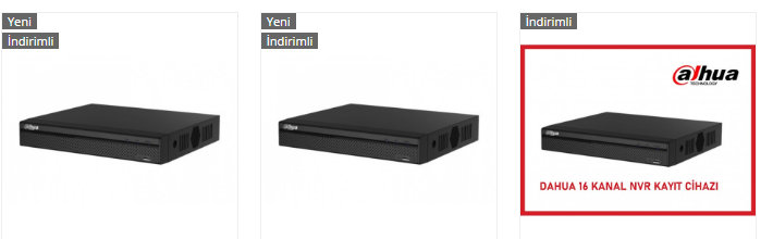 16 kanal nvr kayıt cihazı