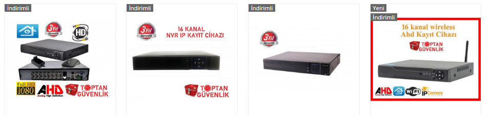 16 lı kamera kayıt cihazı fiyatları