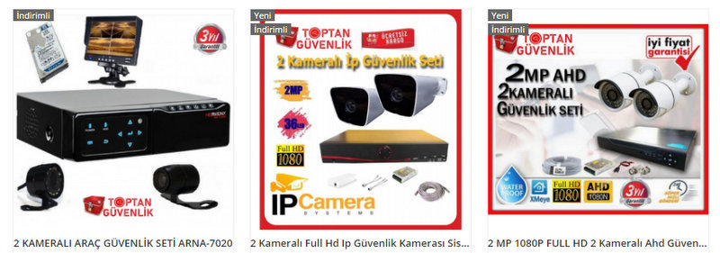 2 li güvenlik kamera sistemleri