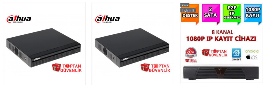 2 kanal dvr kayıt cihazı