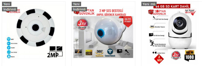 360 derece güvenlik kamera fiyatları