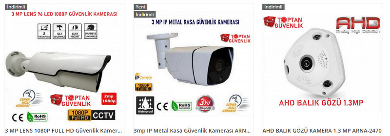 3 mp güvenlik kamerası