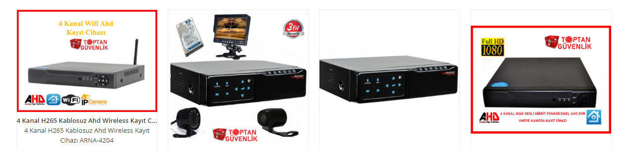 4 lü dvr kayıt cihazı