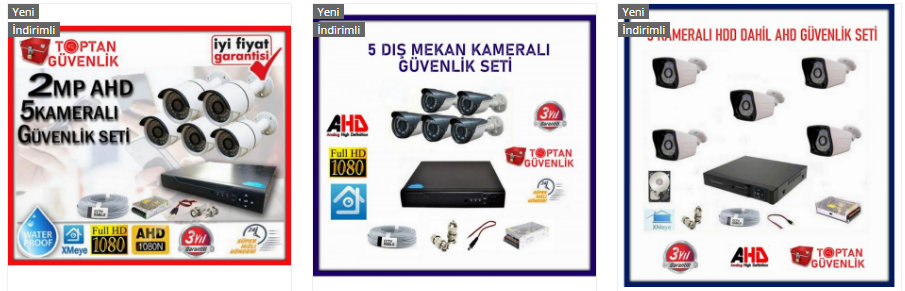 5 kameralı güvenlik sistemi fiyatları