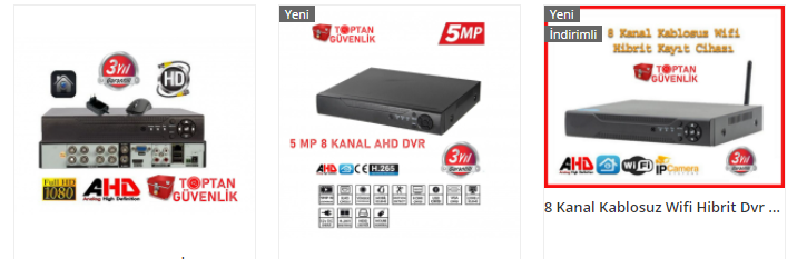 8 Kanal ahd dvr hibrit kayıt cihazı 
