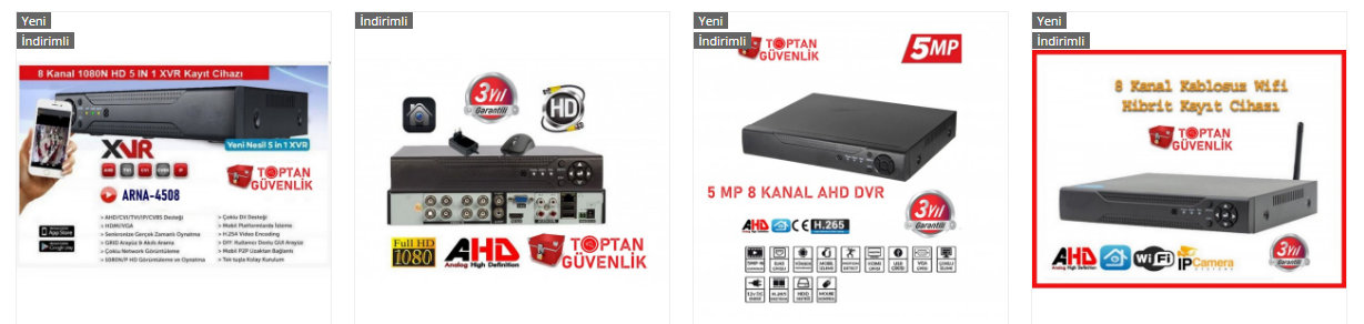 8 kanal ahd kayıt cihazı