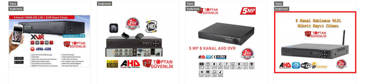 8 kanal kamera kayıt cihazı