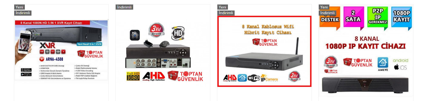 8 kanal kayıt cihazı