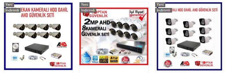 8 li kamera sistemi