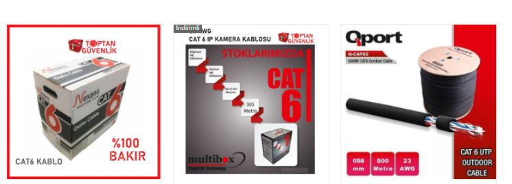 cat 6 ip kamera kablosu