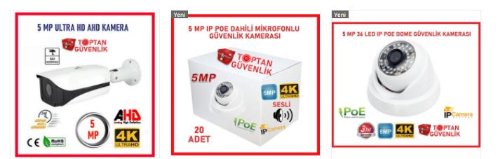 Gerçek 5 Mp Güvenlik Kamerası Sistemi