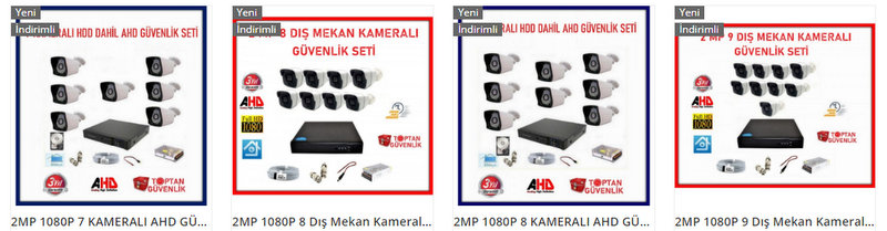 güvenlik kamerası paket fiyatları