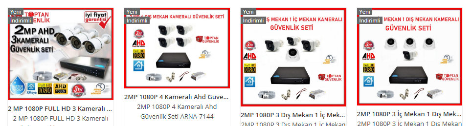 ikinci el güvenlik kamera sistemleri fiyatları