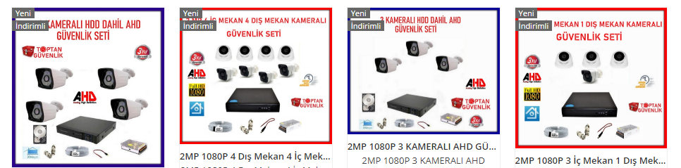kamera ve güvenlik sistemleri fiyatları