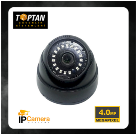 4mp ip siyah dome güvenlik kamerası