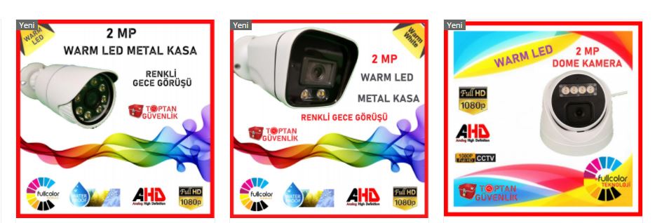 warm led güvenlik kamerası