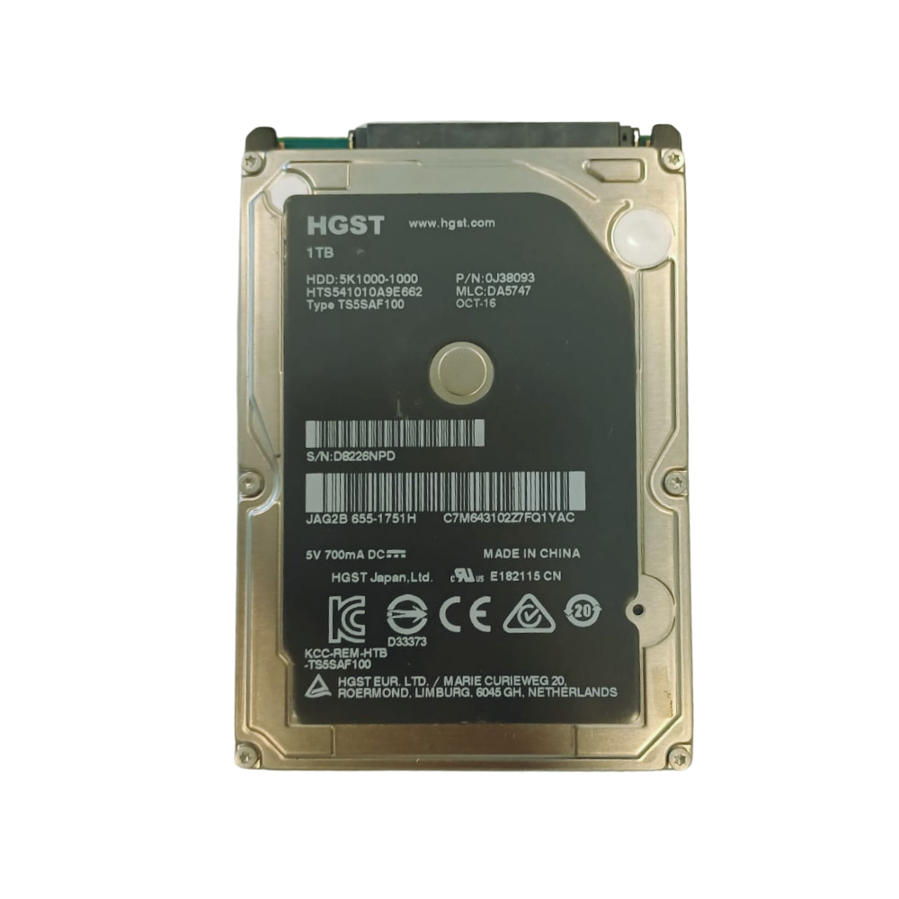 HGST 1 TB SATA 3 HTS541010A9E662 2.5" HARDDİSK görünüm