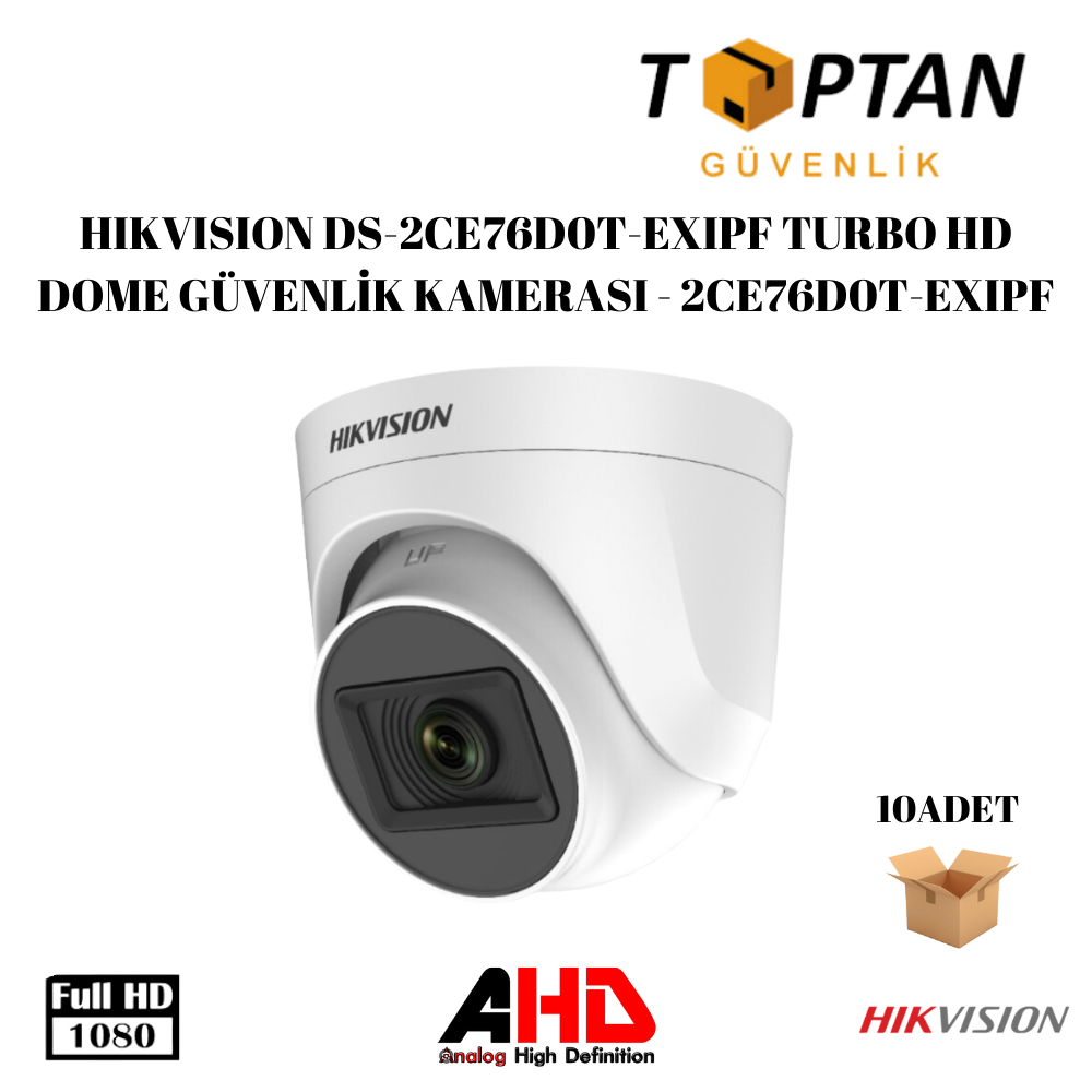 HIKVISION DS-2CE76D0T-EXIPF TURBO HD DOME HAIKON GÜVENLİK KAMERASI EKONOMİK  10'LU KOLİ