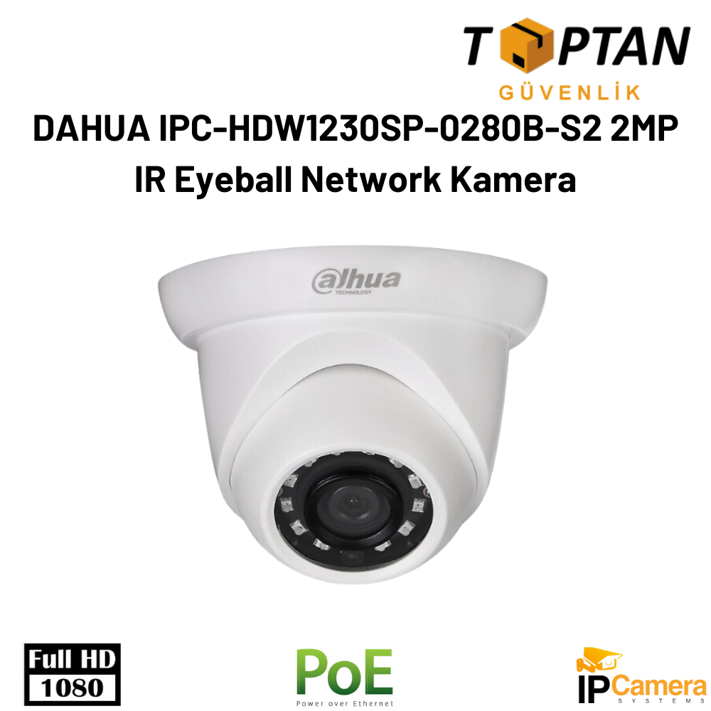 DAHUA IPC-HDW1230SP-0280B-S2 2MP IR Eyeball Network Kamera