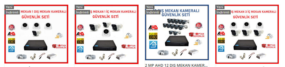 paket güvenlik kamera sistemleri