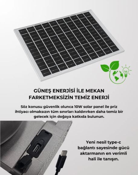 güneş panelli sim kartlı kamera