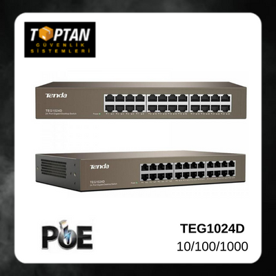 Tenda teg1024d 24 port gigabite ethernet switch 10/100/1000 görünüm