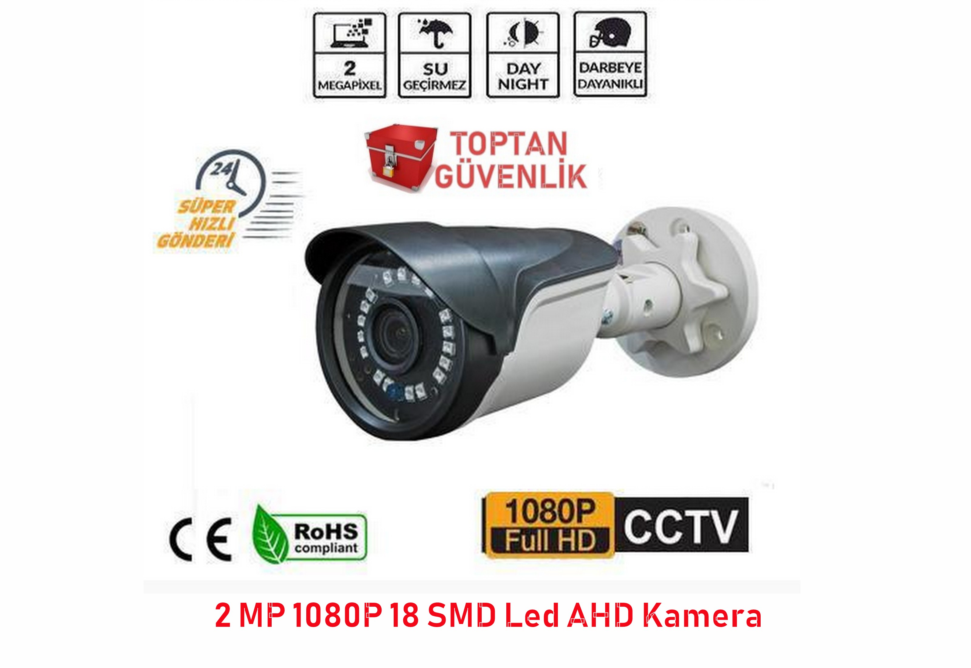 2 MP Ahd 2 Dış Mekan Kameralı Güvenlik Seti ARNA-7122 görünüm