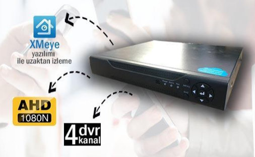 2 MP AHD Uzay Metal Kasa 4 Kameralı 1 TB HDD Dahil Güvenlik Seti ARNA-7444 görünüm