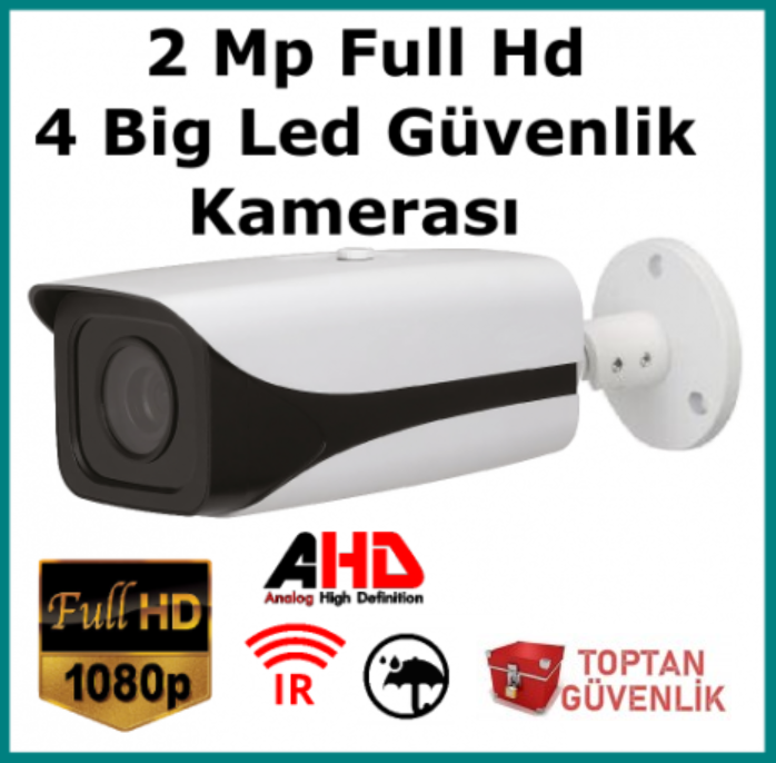 2 MP 1080P Full Hd Metal Kasa Su Geçirmez Güvenlik Kamerası ARNA-2034 görünüm