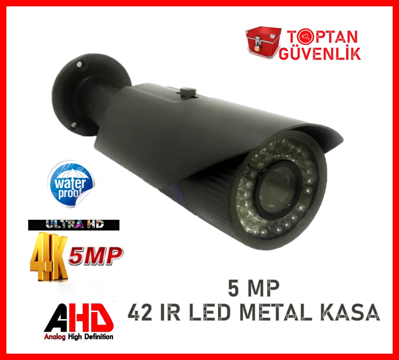 5 mp 4k metal kasa güvenlik kamerası 