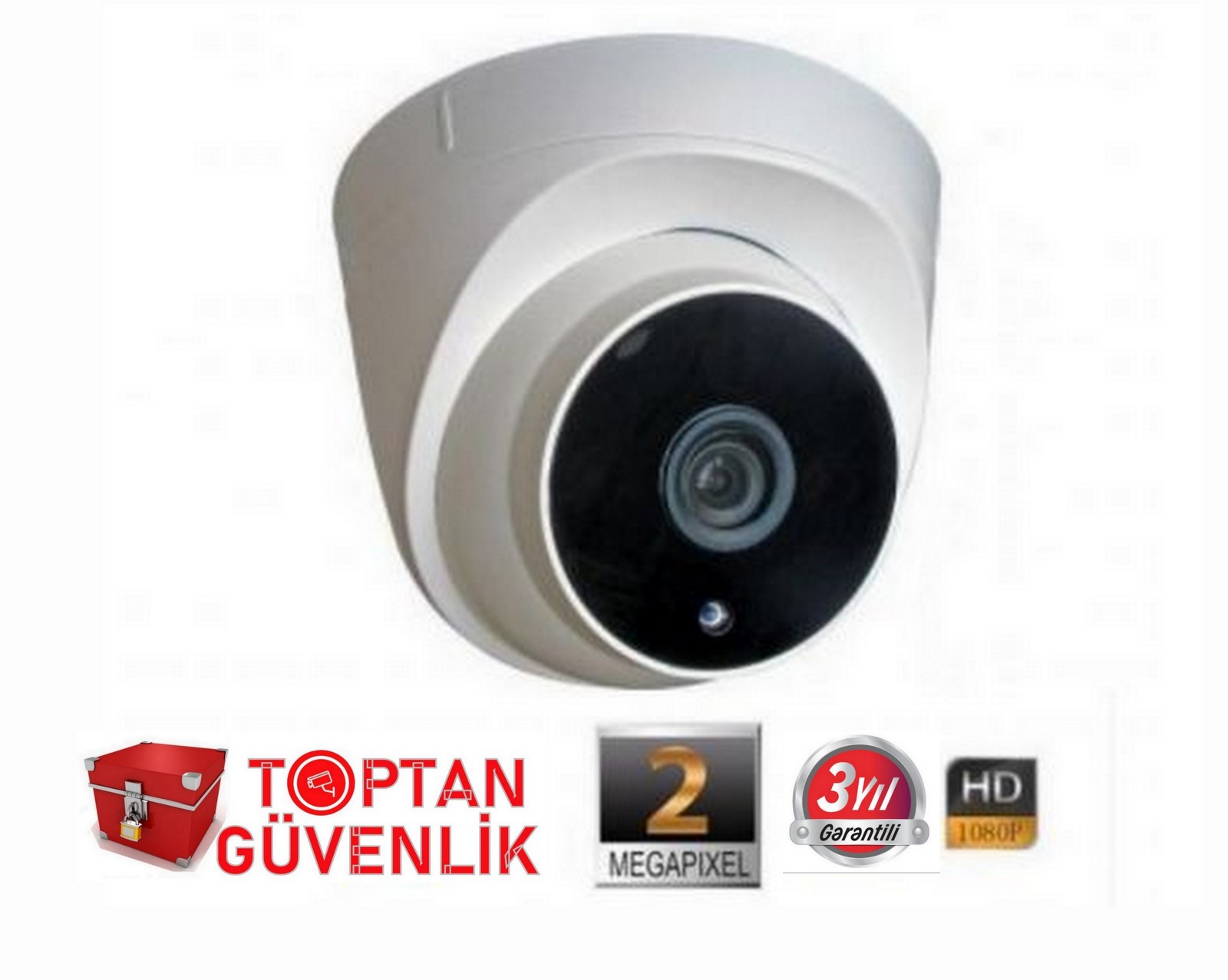 2 MP 1080P 6 Atom Led Ahd Dome Güvenlik Kamerası ARNA-2106 görünüm