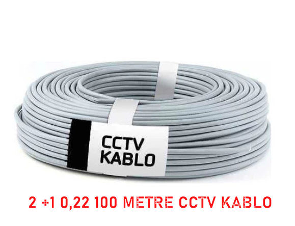 2+1 100 Metre 0.22 CCTV Kamera Kablosu ARNA-5222 görünüm