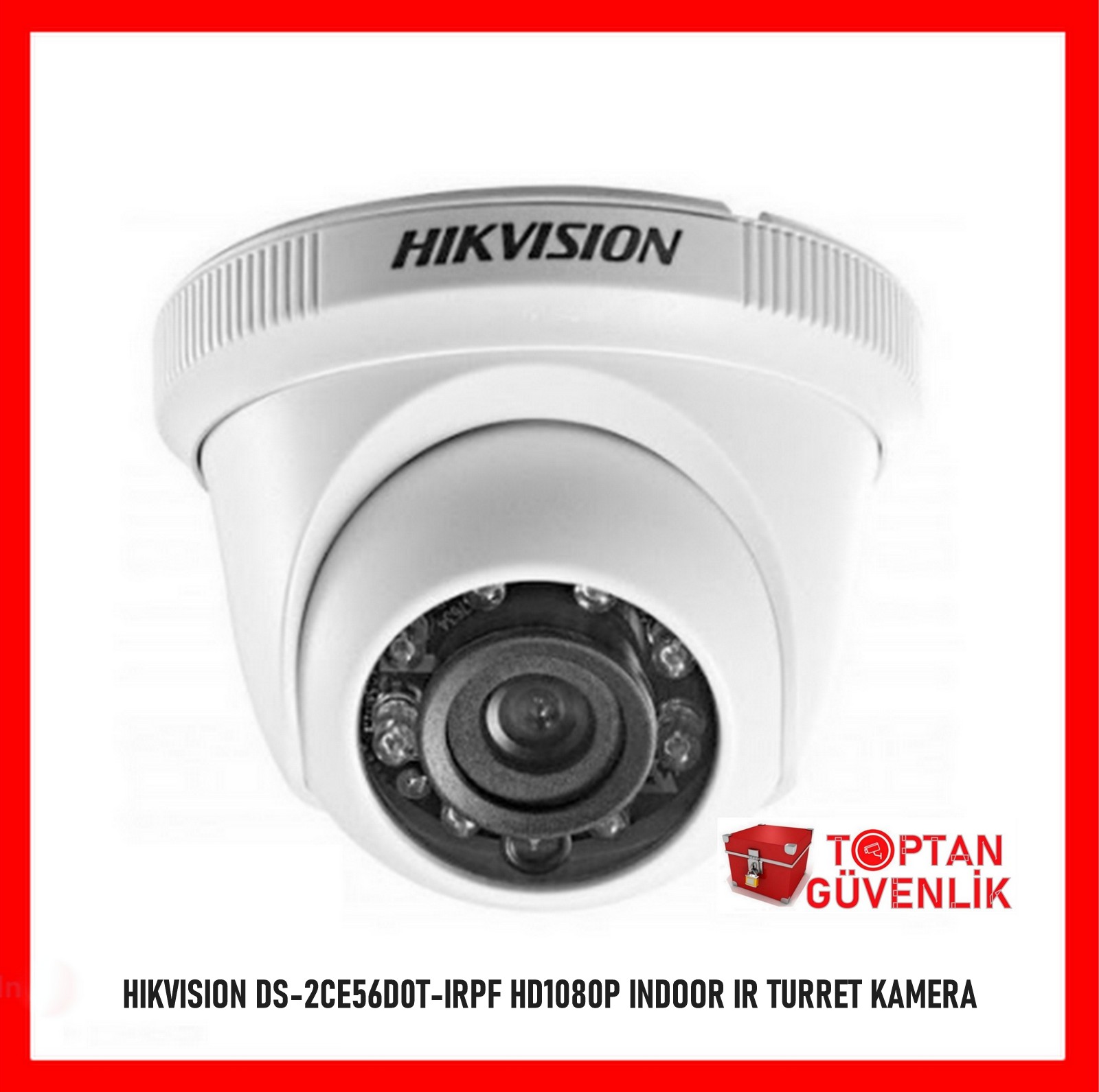 HIKVISION DS-2CE56D0T-IRPF HD1080P Indoor IR Turret Kamera görünüm