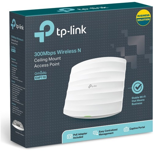 TP-LINK EAP110 300Mbps Wireless N Tavan Montajlı Merkezi Wi-Fi Yönetimli Access Point görünüm