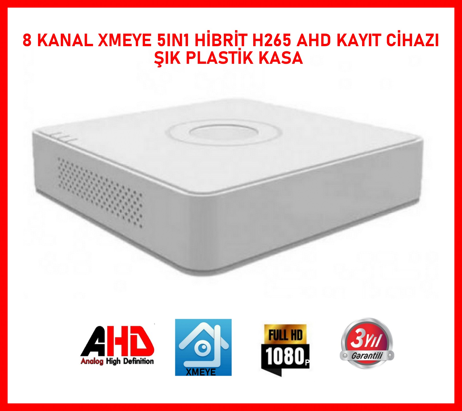 2 MP 1080P 8 Kameralı Ahd Güvenlik Seti 1 TB Harddisk Dahil ARNA-7428 görünüm