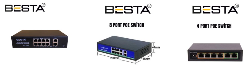 4 lü poe switch besta