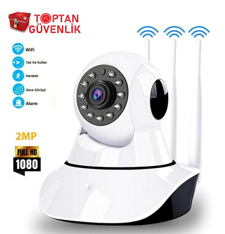 2MP 64GB 1080P FULL HD KABLOSUZ BEBEK GÜVENLİK KAMERASI 3 ANTENLİ ARNA-1064 görünüm